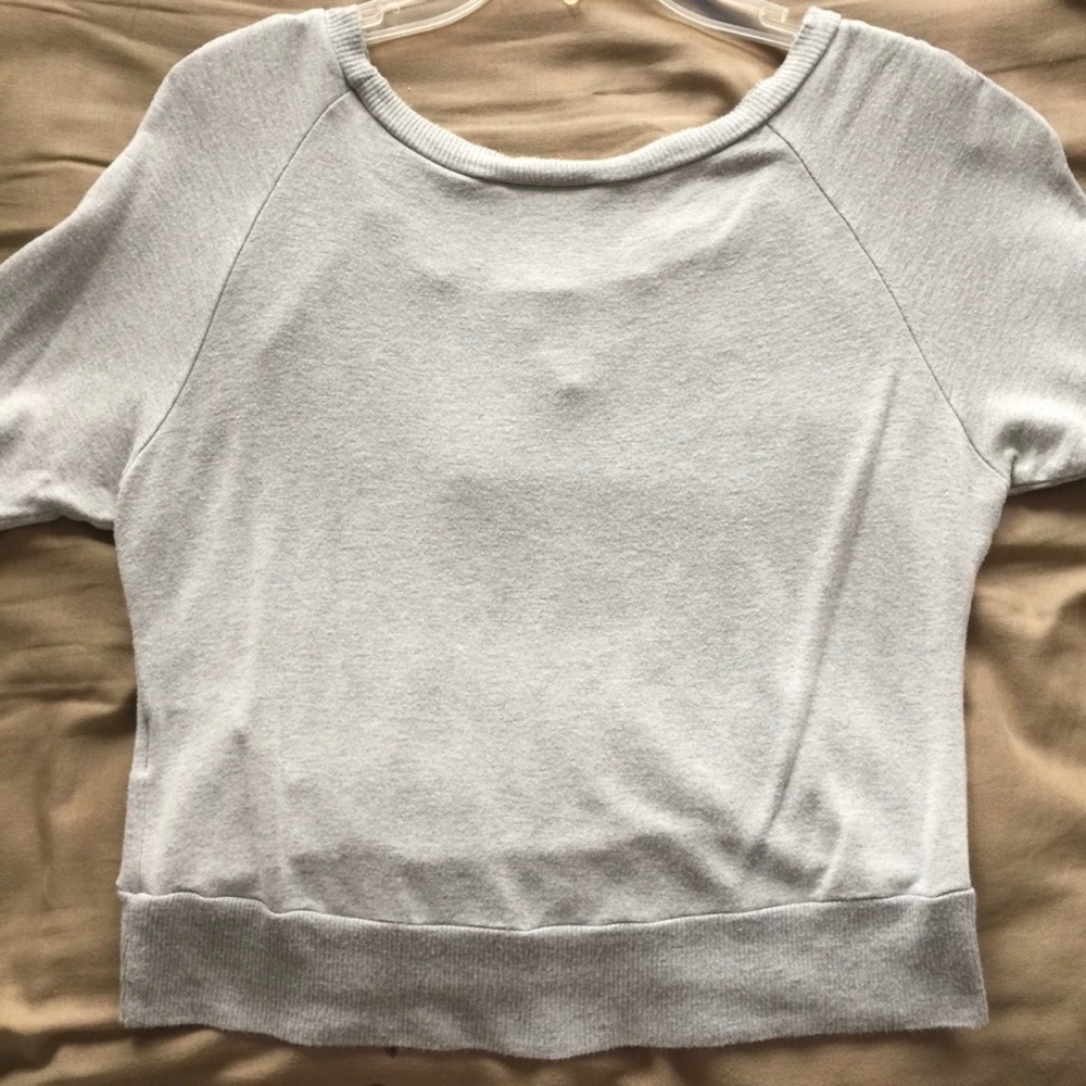 GUESS Rhinestone Logo Crop Sweatshirt - Picture 8 of 12